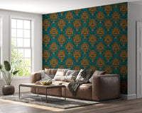 Graphic Mask Motif Pattern Wallpaper⁠