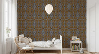 Noir and Gold Tribal Labyrinth Wallpaper⁠