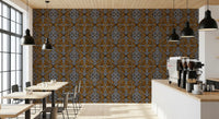 Noir and Gold Tribal Labyrinth Wallpaper⁠