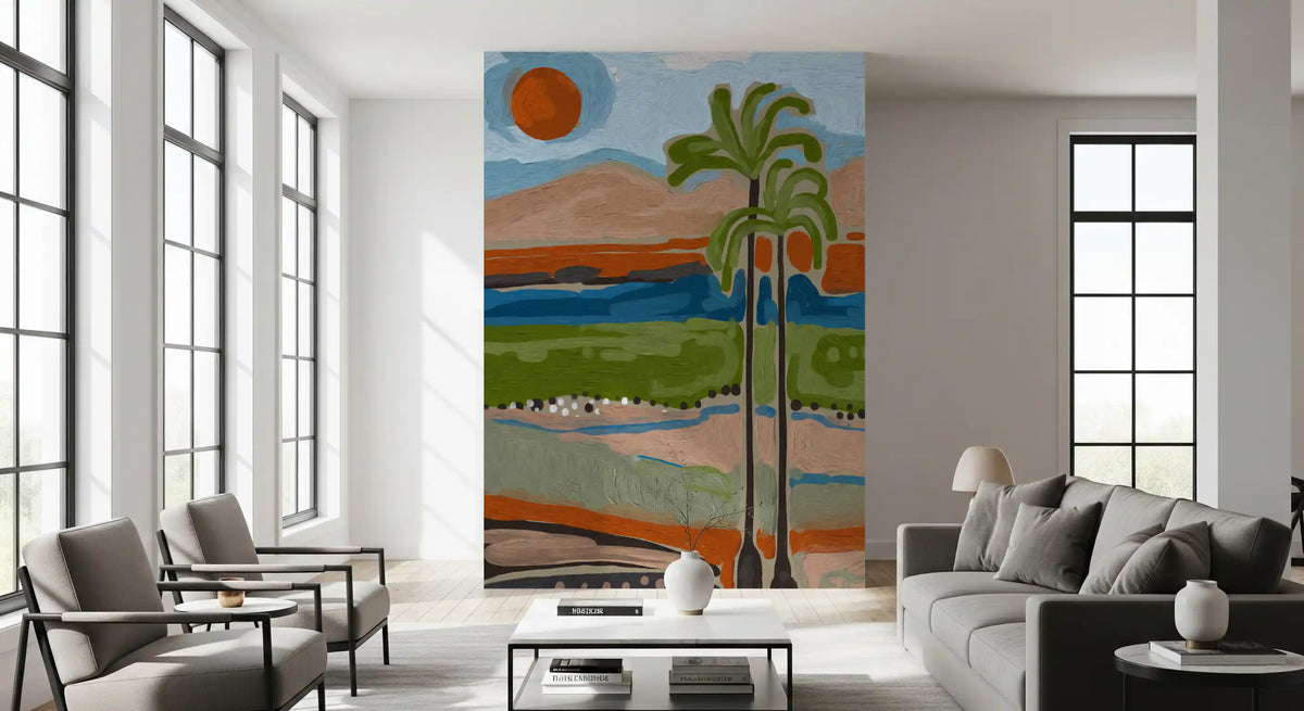 Sunlit Tropical Grove Mural Wall Mural