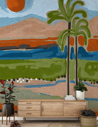 Sunlit Tropical Grove Mural Wall Mural