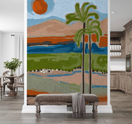 Sunlit Tropical Grove Mural Wall Mural