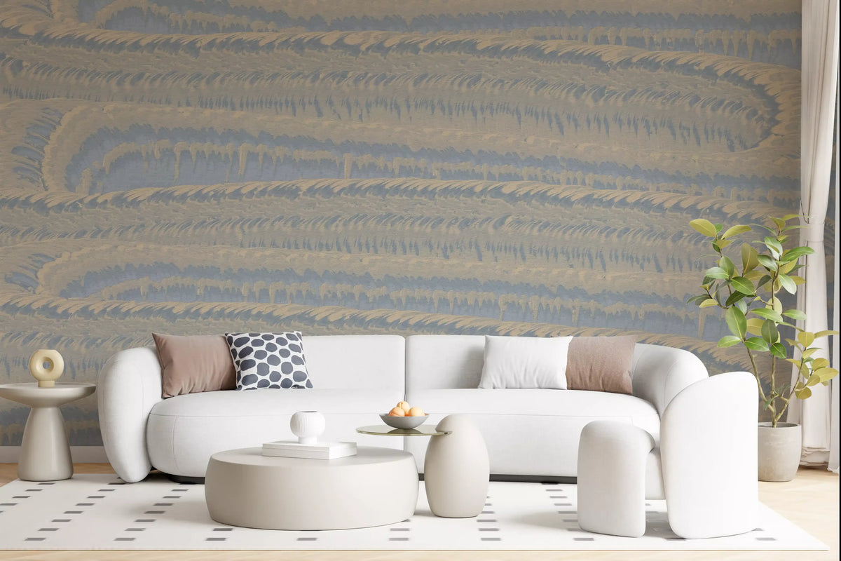 Serene Linear Waves Texture Wall Mural