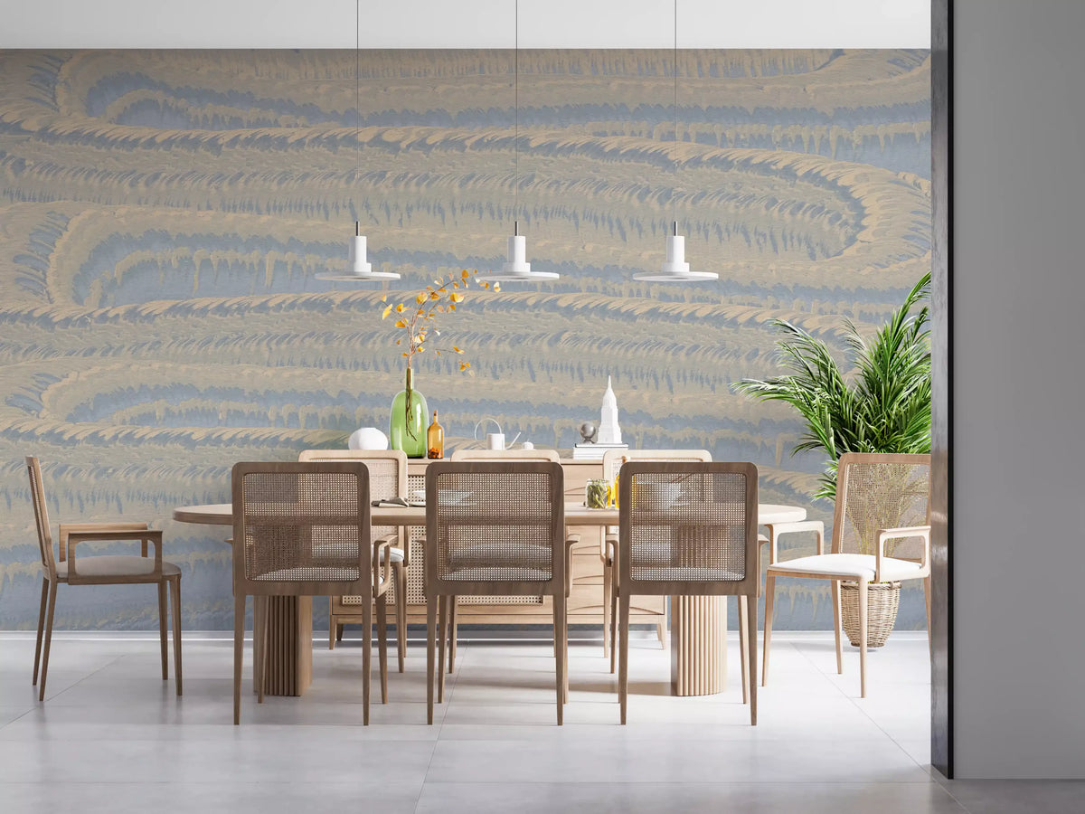 Serene Linear Waves Texture Wall Mural