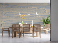 Serene Linear Waves Texture Wall Mural