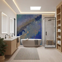 Cerulean Layers Abstract Art Wall Mural