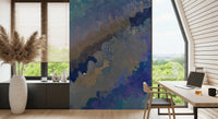 Cerulean Layers Abstract Art Wall Mural