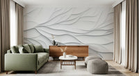 Minimalist Layered Paper Curves Wall Mural