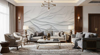 Minimalist Layered Paper Curves Wall Mural
