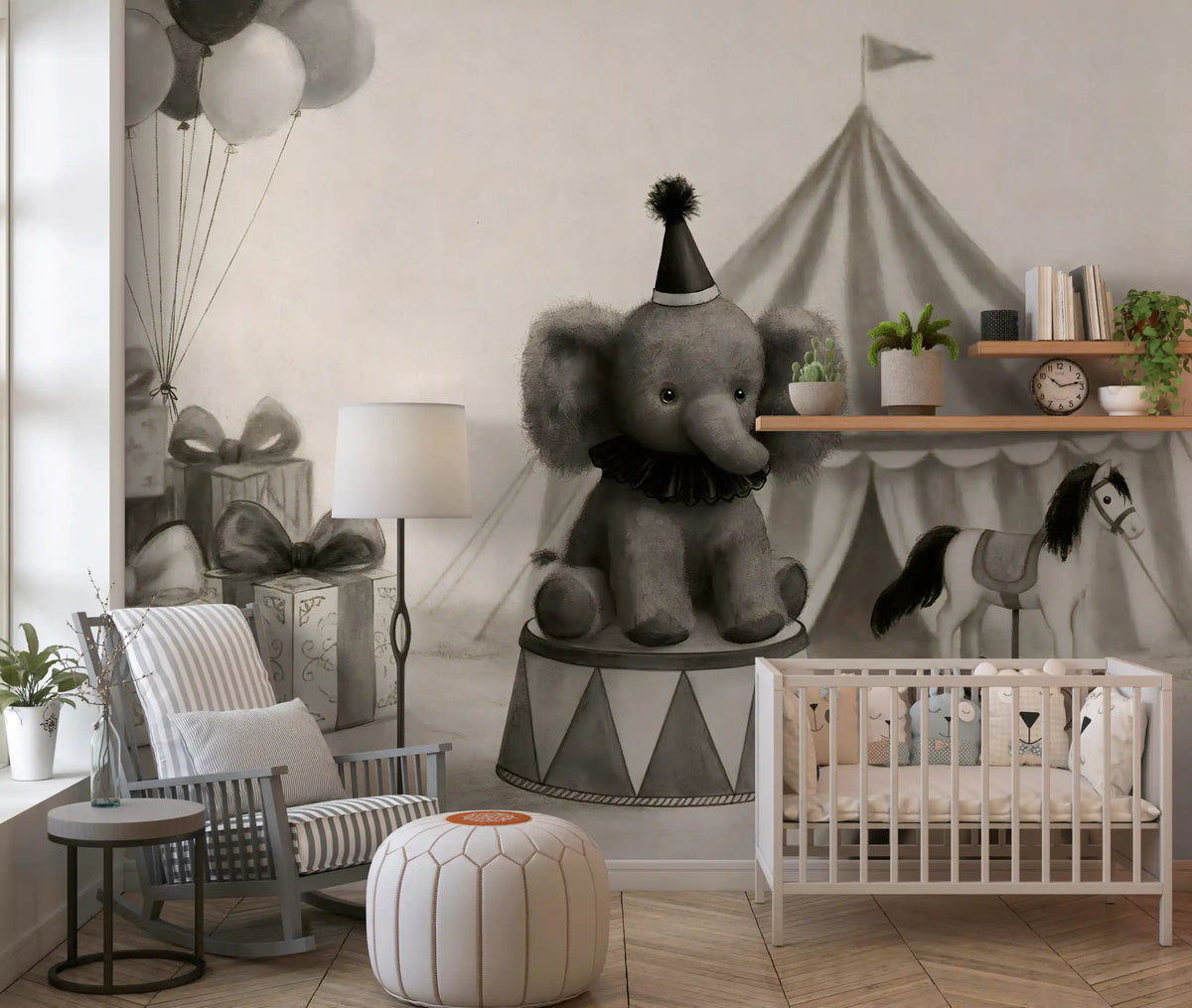 Circus Elephant Parade Wall Mural
