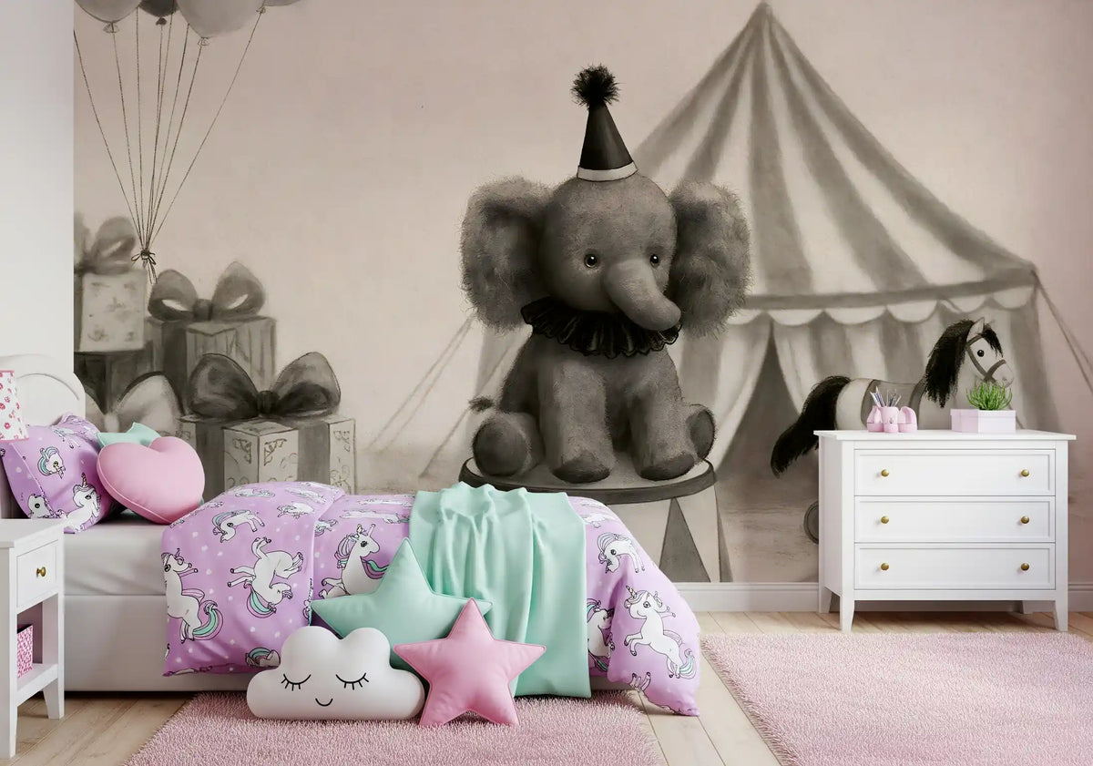 Circus Elephant Parade Wall Mural