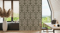 Muted Sage Traditional Floral Pattern Wallpaper⁠