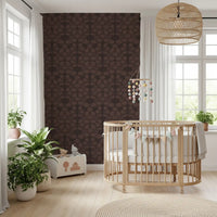 Deep Earthy Floral Motif Wallpaper⁠