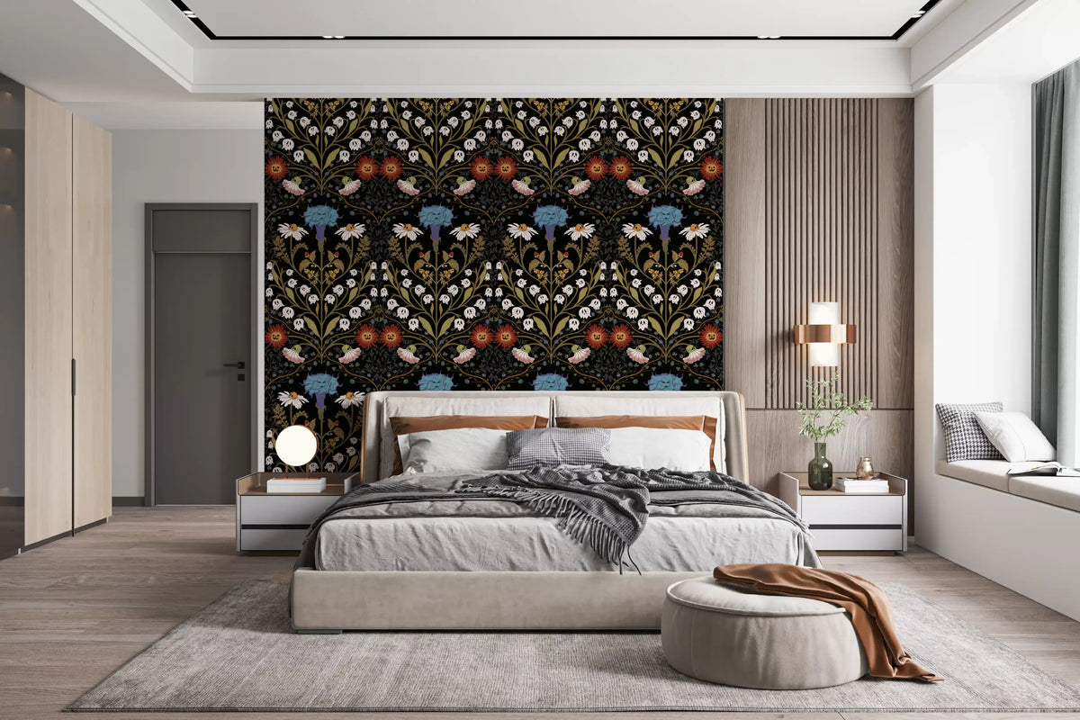 Spectral Bloom and Ghostly Foliage Wallpaper⁠