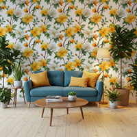 Sun-Kissed Golden Blossom Branches Wallpaper⁠