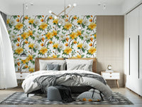 Sun-Kissed Golden Blossom Branches Wallpaper⁠