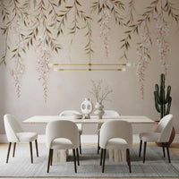 Minimalist Botanical Weeping Boughs Wall Mural