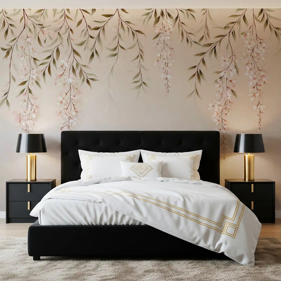 Minimalist Botanical Weeping Boughs Wall Mural