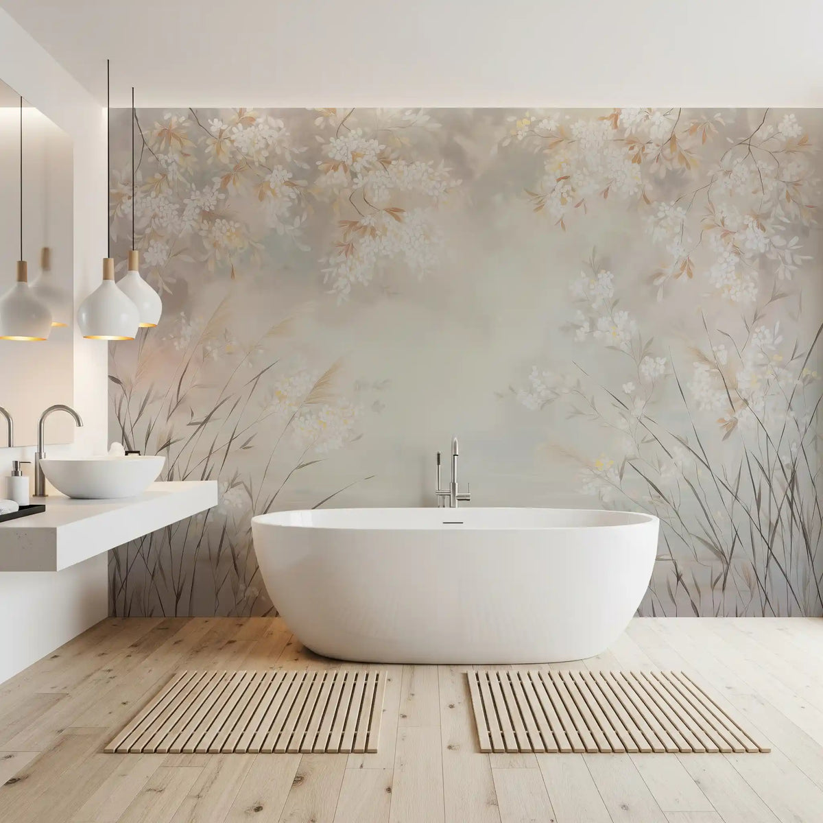 Minimalist Garden Drift Mural Wall Mural