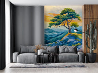 Abstract Horizon Tree Wall Mural