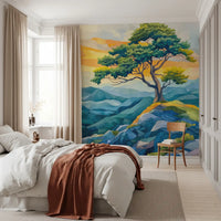 Abstract Horizon Tree Wall Mural