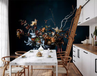 Rustic Autumnal Floral Composition Wall Mural