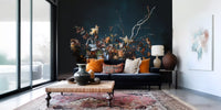 Rustic Autumnal Floral Composition Wall Mural