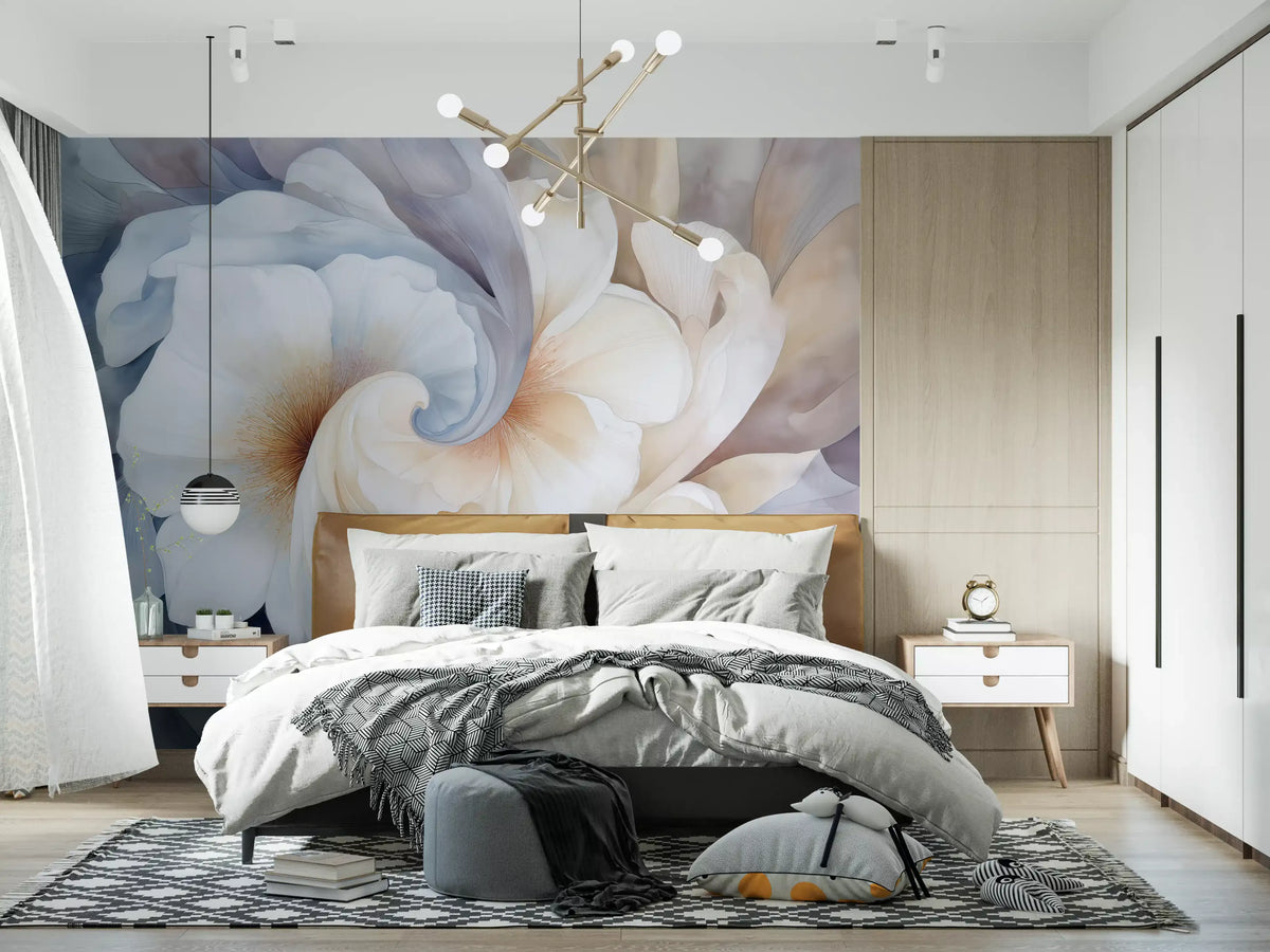 Floral Yin Yang Serenity Wall Mural