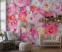 Petal Abundance Botanical Mosaic Wall Mural