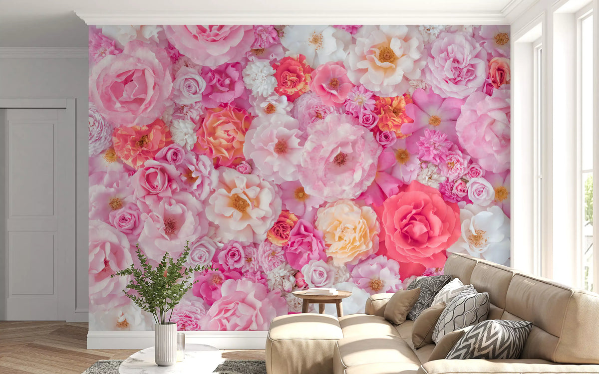 Petal Abundance Botanical Mosaic Wall Mural