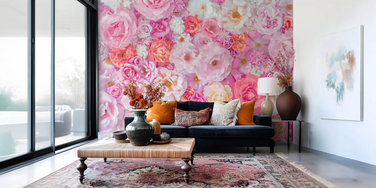 Petal Abundance Botanical Mosaic Wall Mural
