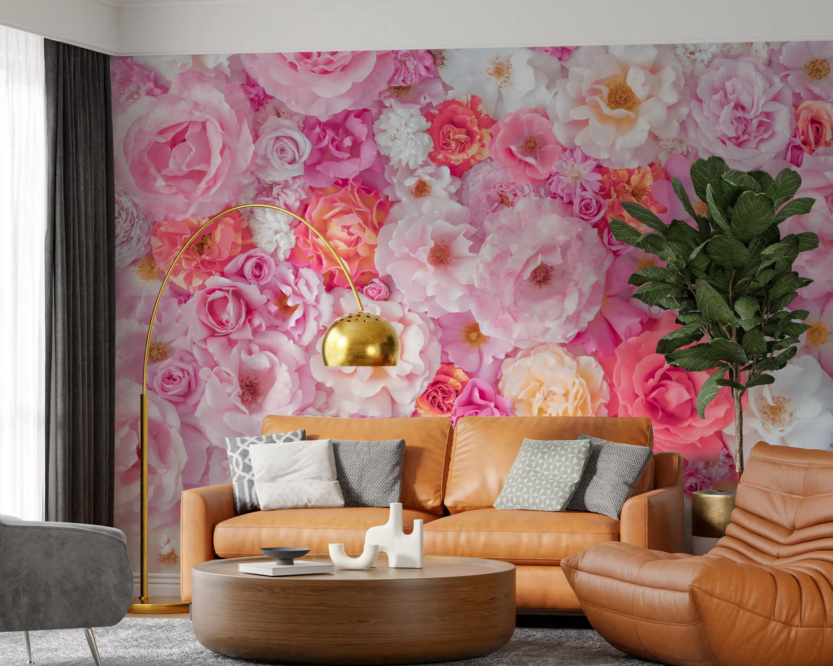 Petal Abundance Botanical Mosaic Wall Mural