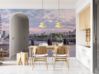 Thames Twilight Architectural Horizon Wall Mural