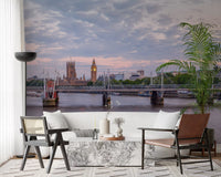 Thames Twilight Architectural Horizon Wall Mural
