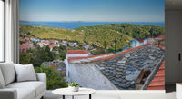 Rustic Terracotta Rooftop Vista Wall Mural