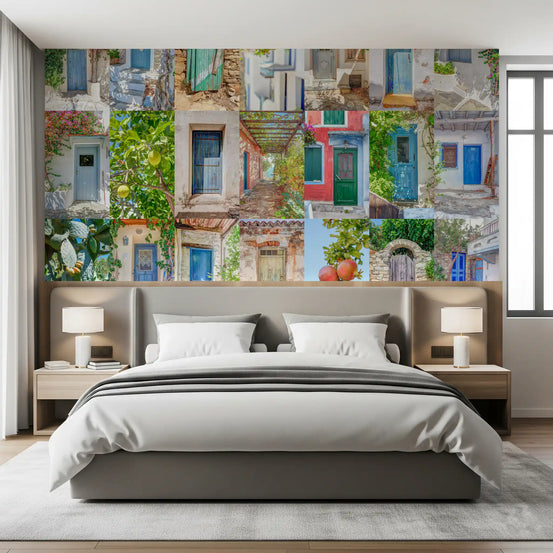 Coastal European Architectural Montage Wall Mural