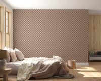 Minimalist Terracotta Geometric Grid Wallpaper⁠