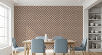 Minimalist Terracotta Geometric Grid Wallpaper⁠