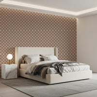 Minimalist Terracotta Geometric Grid Wallpaper⁠