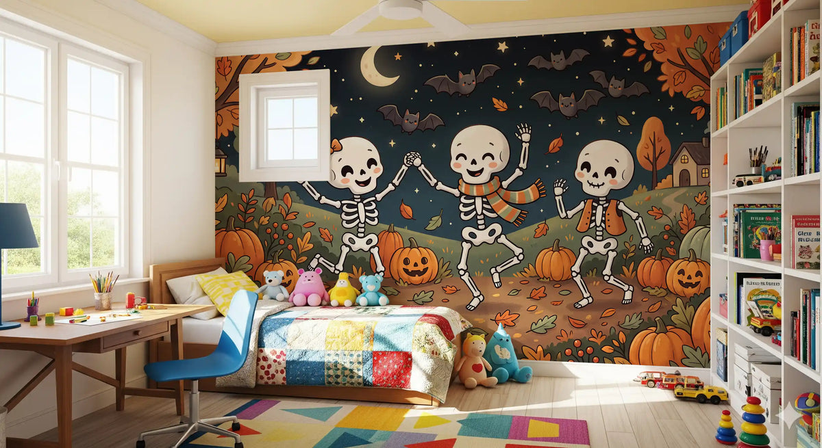 Autumn Night Forest Celebration Wall Mural