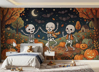 Autumn Night Forest Celebration Wall Mural