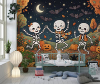 Autumn Night Forest Celebration Wall Mural