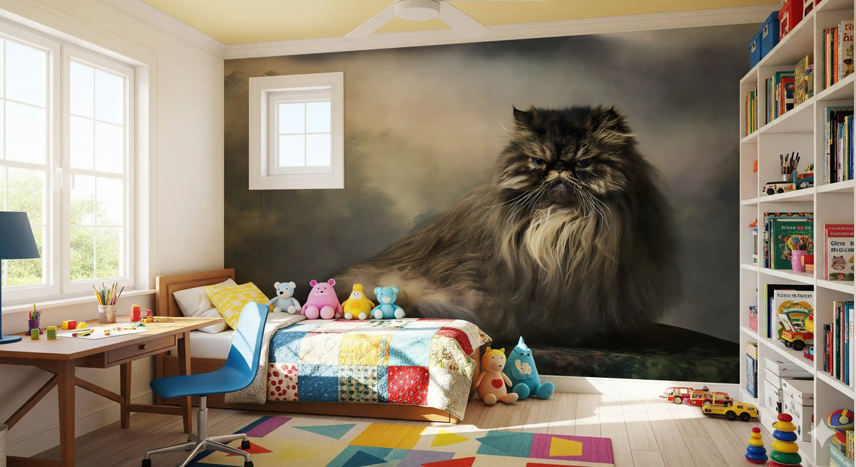 Misty Forest Persian Feline Wall Mural