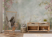 Soft Meadow Brushstrokes Wall Mural