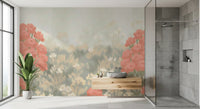 Blush Meadow Botanical Wall Mural