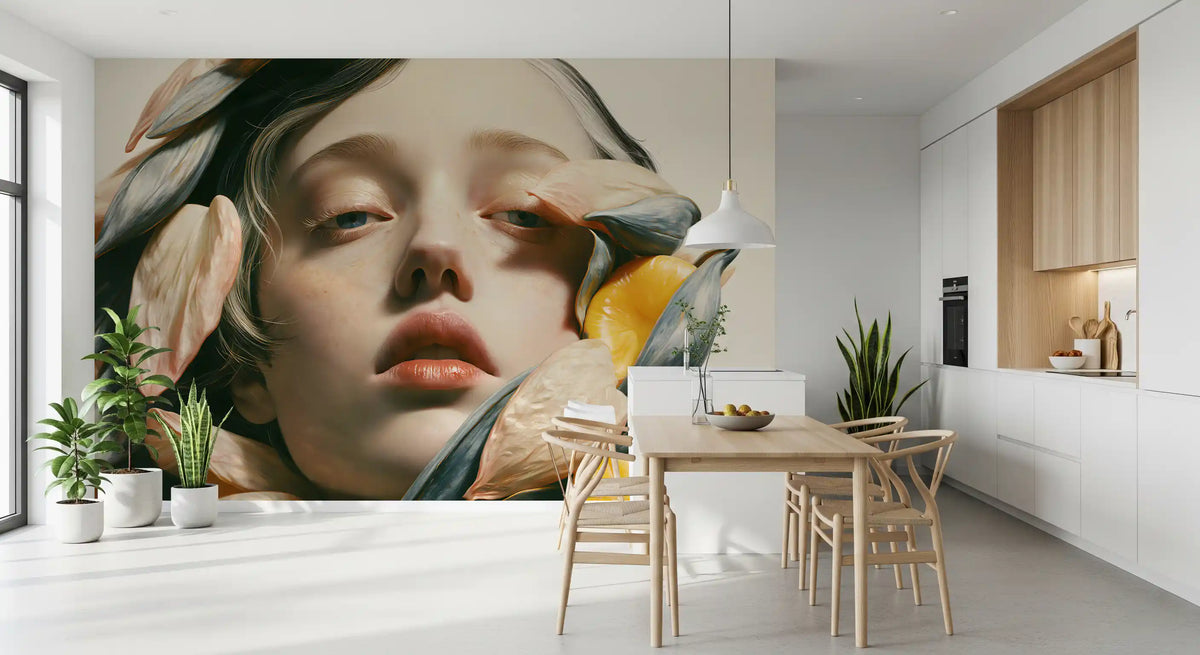 Botanical Portrait Study Wall Mural