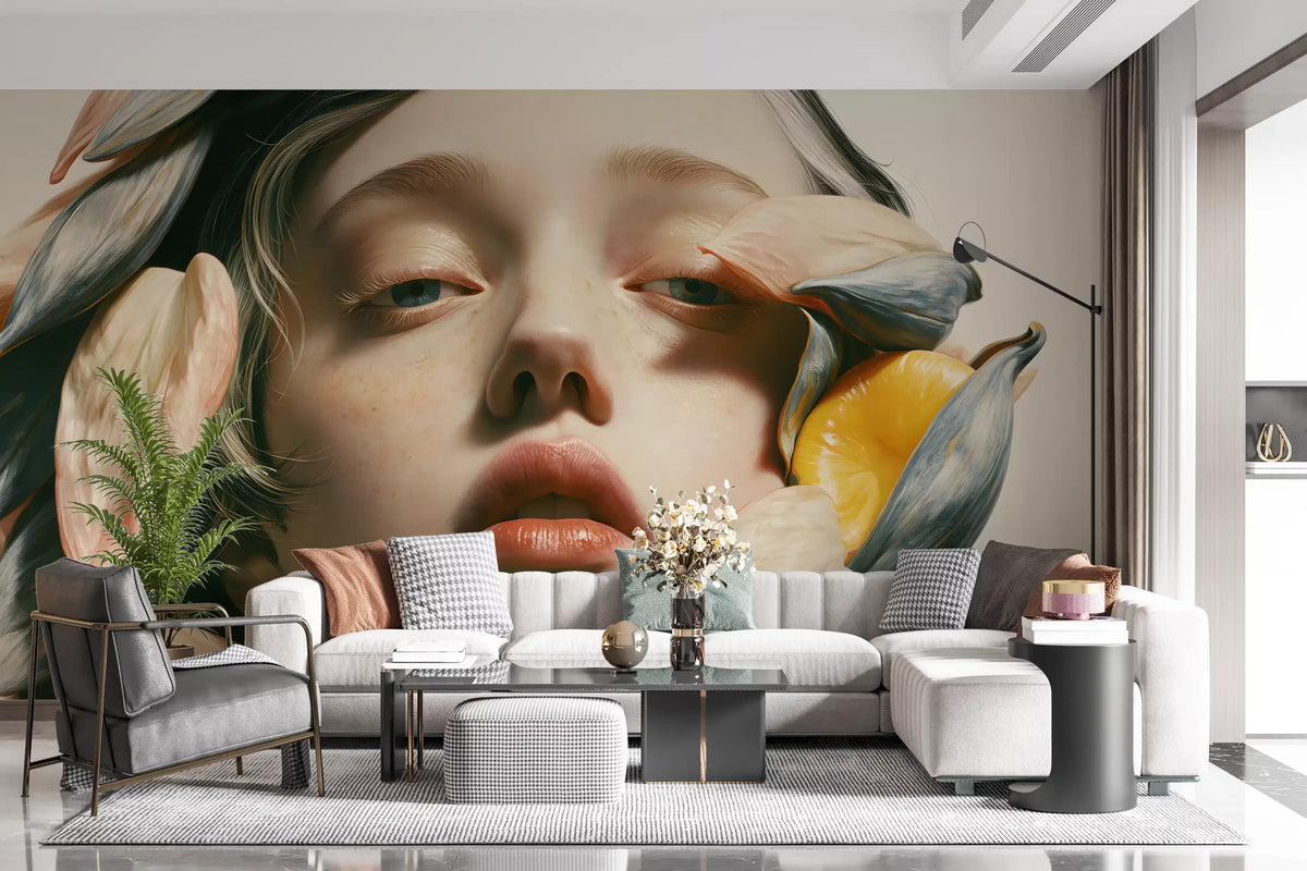 Botanical Portrait Study Wall Mural