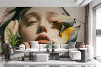 Botanical Portrait Study Wall Mural