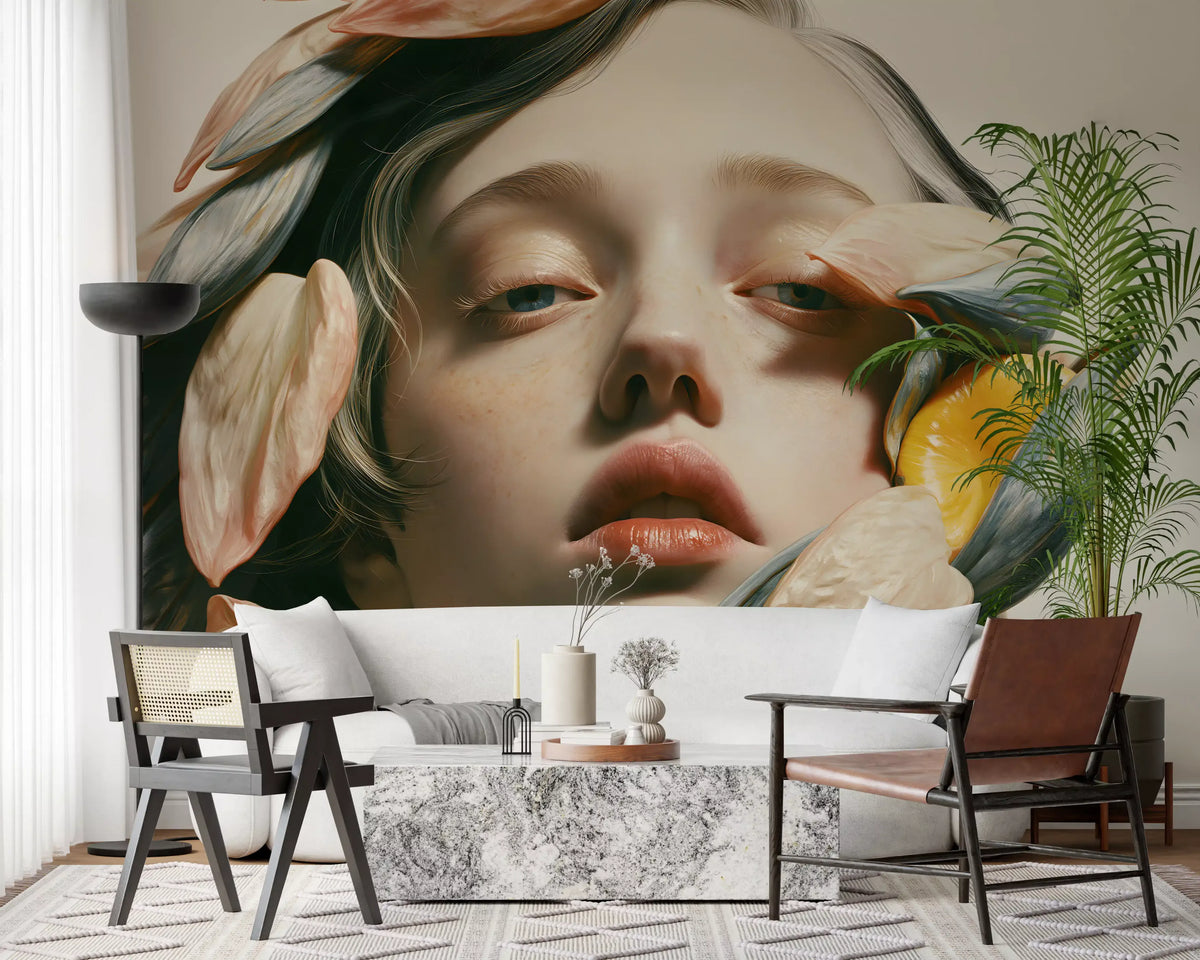 Botanical Portrait Study Wall Mural