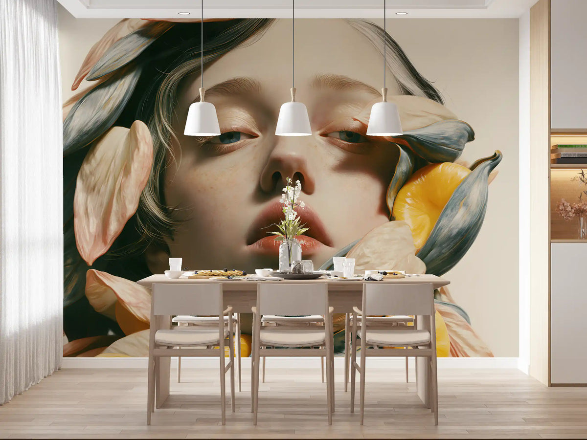 Botanical Portrait Study Wall Mural